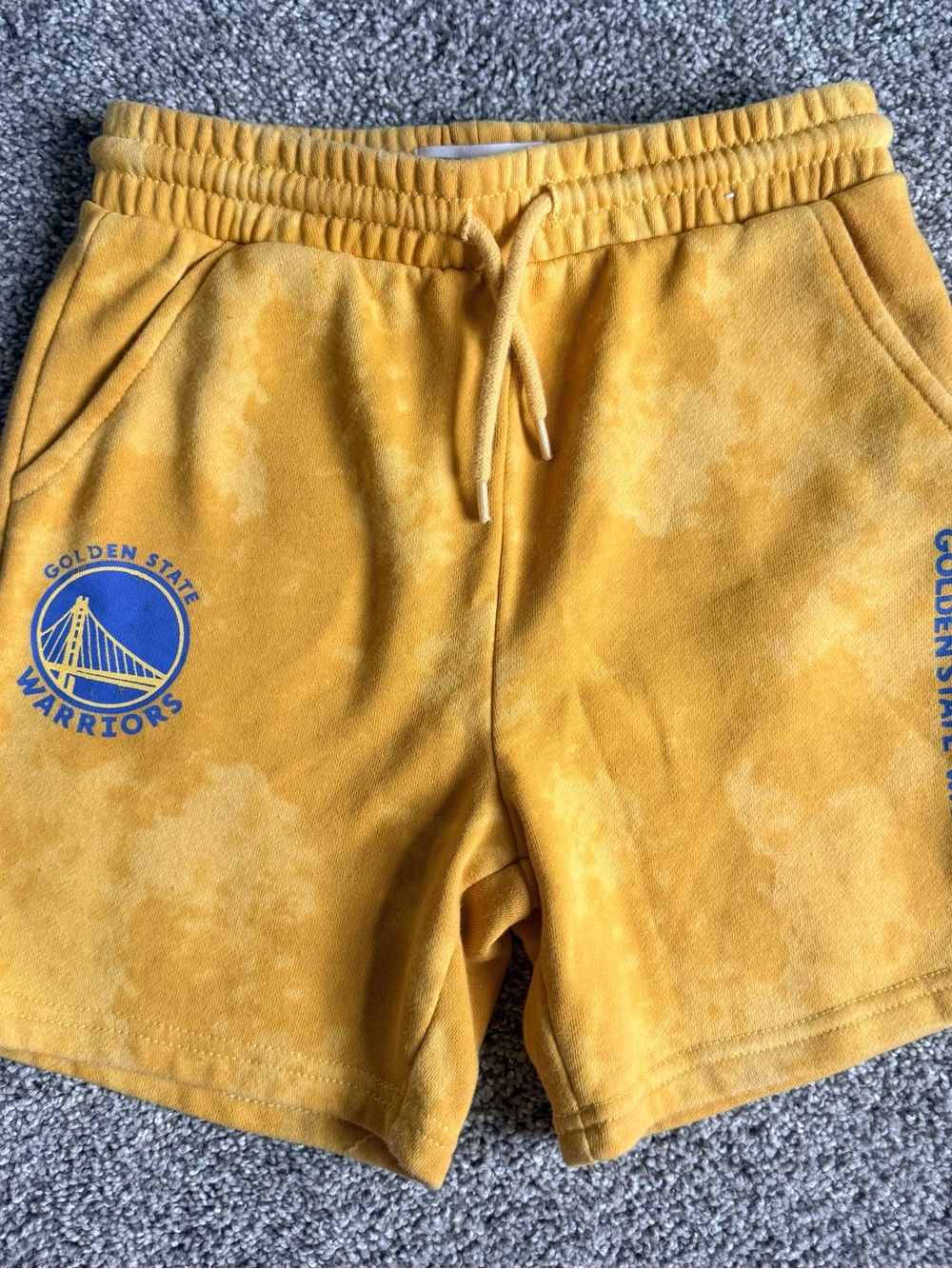 Yellow Tie-Dye Kids Sweatshorts